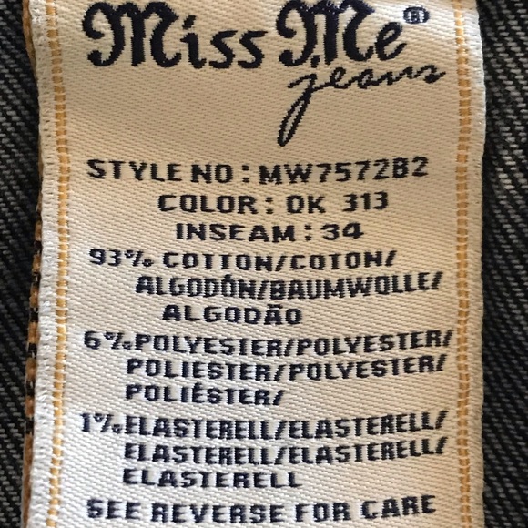 Miss Me jeans size 34 bootcut in Excellent Condition!! - Picture 4 of 5